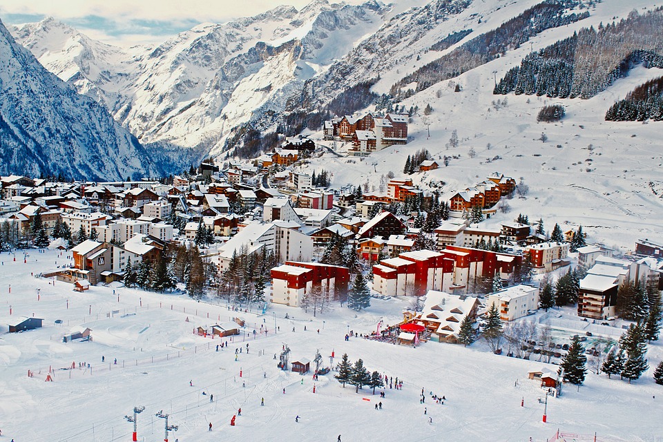 Nice ski resort in the moutains